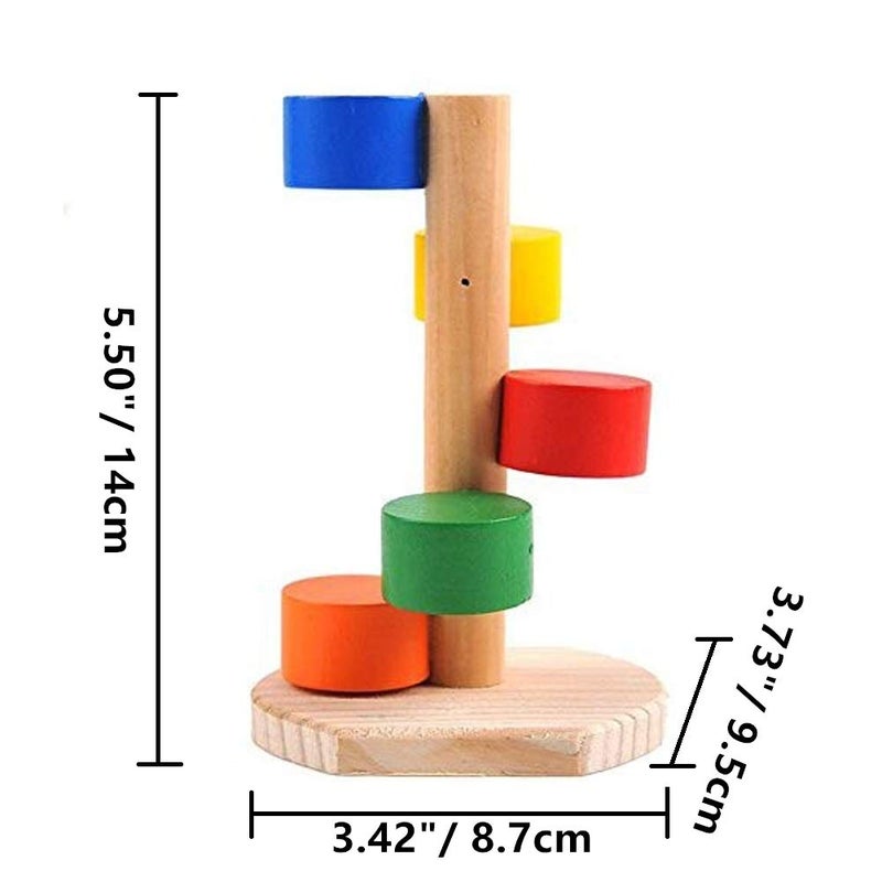 Litewoo Hamster Climbing Ladder Toy Natural Wooden Pets Training Cage Toy Colorful Playing Platform for Small Mice Guinea Pig Chinchilla Squirrel Sugar Glider Chipmunk(Random Color) - Image 2